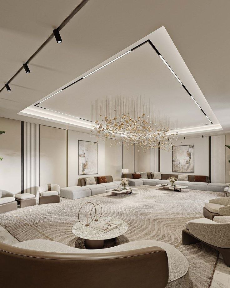 أسقف جبس بورد مستوحاة من الطراز الشرقي: تستخدم الزخارف التقليدية لخلق أجواء فريدة.