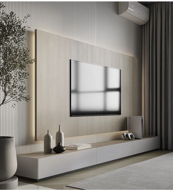 خلفيات تلفزيون مودرن خشبية بألوان دافئة، تصميم بسيط يناسب جميع الأذواق.